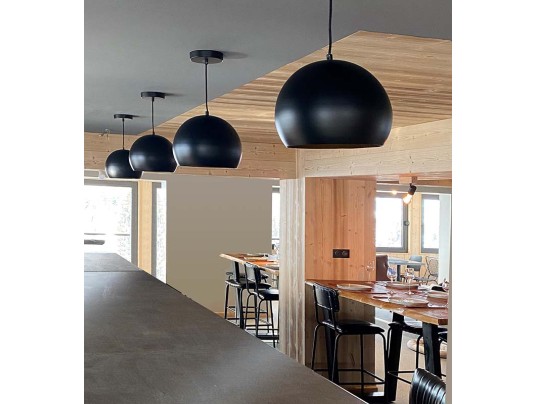 BOWL GM-PENDANT-D35-E27-METAL BLACK GOLD