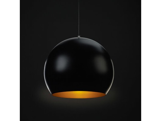 BOWL GM-PENDANT-D35-E27-METAL BLACK GOLD