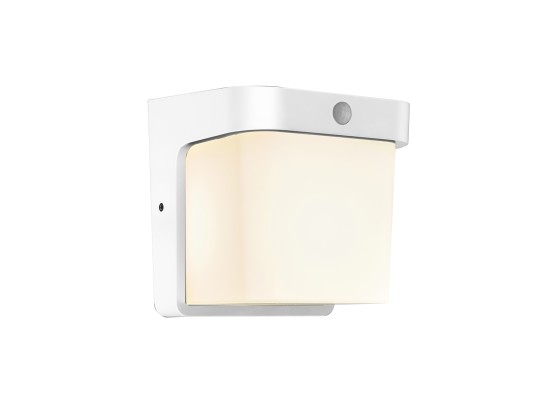 CUBE WALL LIGHT-E27-IP65-WHITE-DETECT