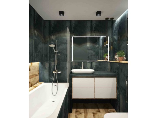 KLARA SQUARE-GU10-IP65-BLACK