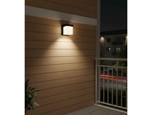 CUBE WALL LIGHT-E27-IP65-BLACK