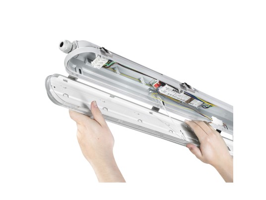 TRI-PROOF TECH-G2-DETECT-120-36W-3CCT-IP66-IK10-THROUGH-WIRING-EXTINCTION WARNIN
